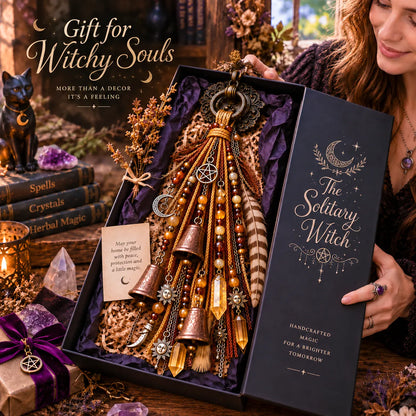 🔮 Witchy Door Charm – Celestial Bells & Crystal-Style Hanging Decor