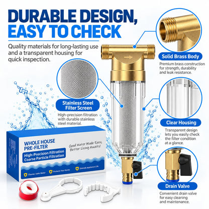 SimPure DC5P/S Whole House Water Pre-Filter