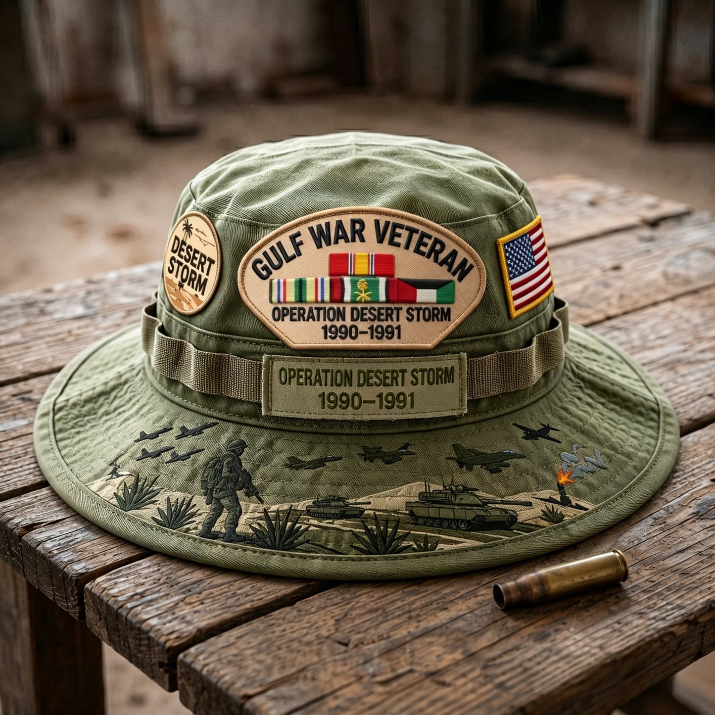 🇺🇸 Last Day Promo: 69% OFF 🎖️ - Gulf War Veteran Desert Storm Tribute Boonie Hat