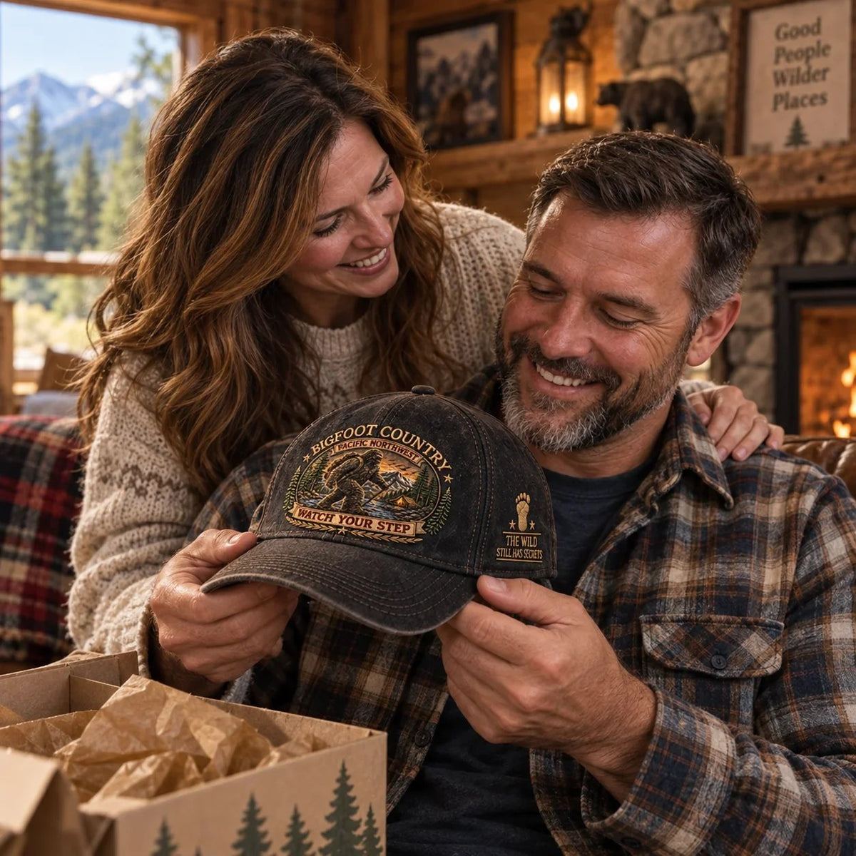 🔥LAST DAY 50% OFF - 2027 Bigfoot Country Heritage Cap – Pacific Northwest Vintage Washed Embroidered Hat