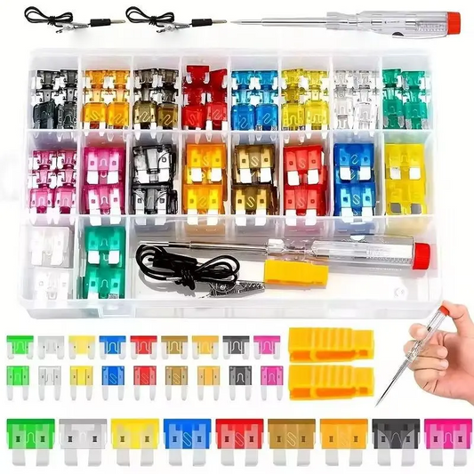 🚗Professional 306PCS Automotive Fuse Assortment with Circuit Tester & Puller