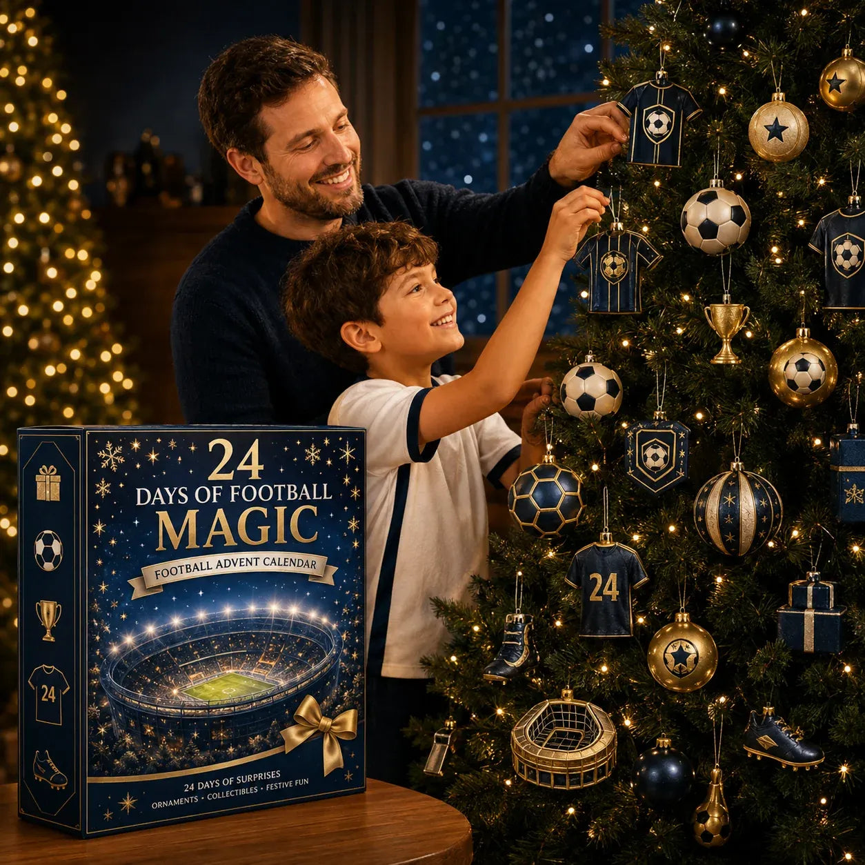 ⏳ Last Day 49% OFF – ⚽ Football Christmas Advent Calendar | 24 Collectible Acrylic Ornaments for Fans, Families & Holiday Displays 🎄