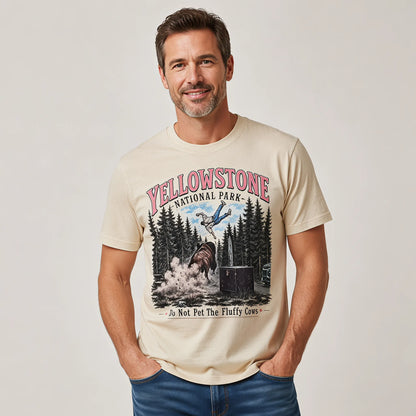 🌲Yellowstone Do Not Pet The Fluffy Cows Vintage Graphic T-Shirt