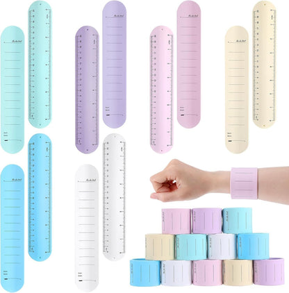 6 Pcs Silicone Bracelet to Do List Slap Silicone Reminder Bracelet Reusable Wearable Wrist Waterproof for Work Wrist Strap