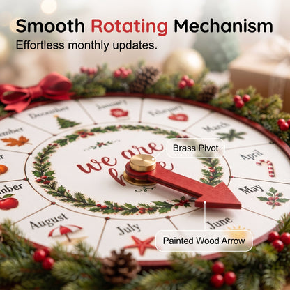 🔥HOT SALE🔥💥49% OFF 🎄 Wooden Monthly Countdown Wheel