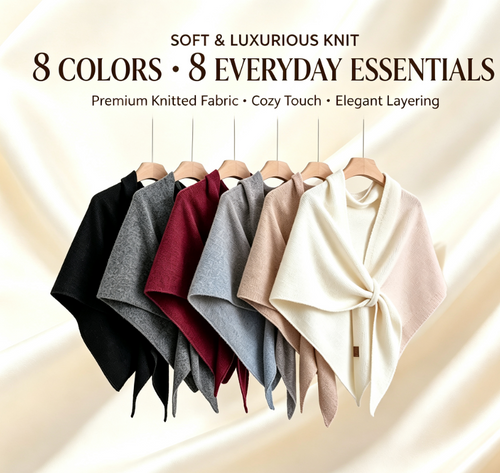🍂Soft Knit Tie‑Front Shawl｜Versatile Layering Wrap for All Seasons🧣