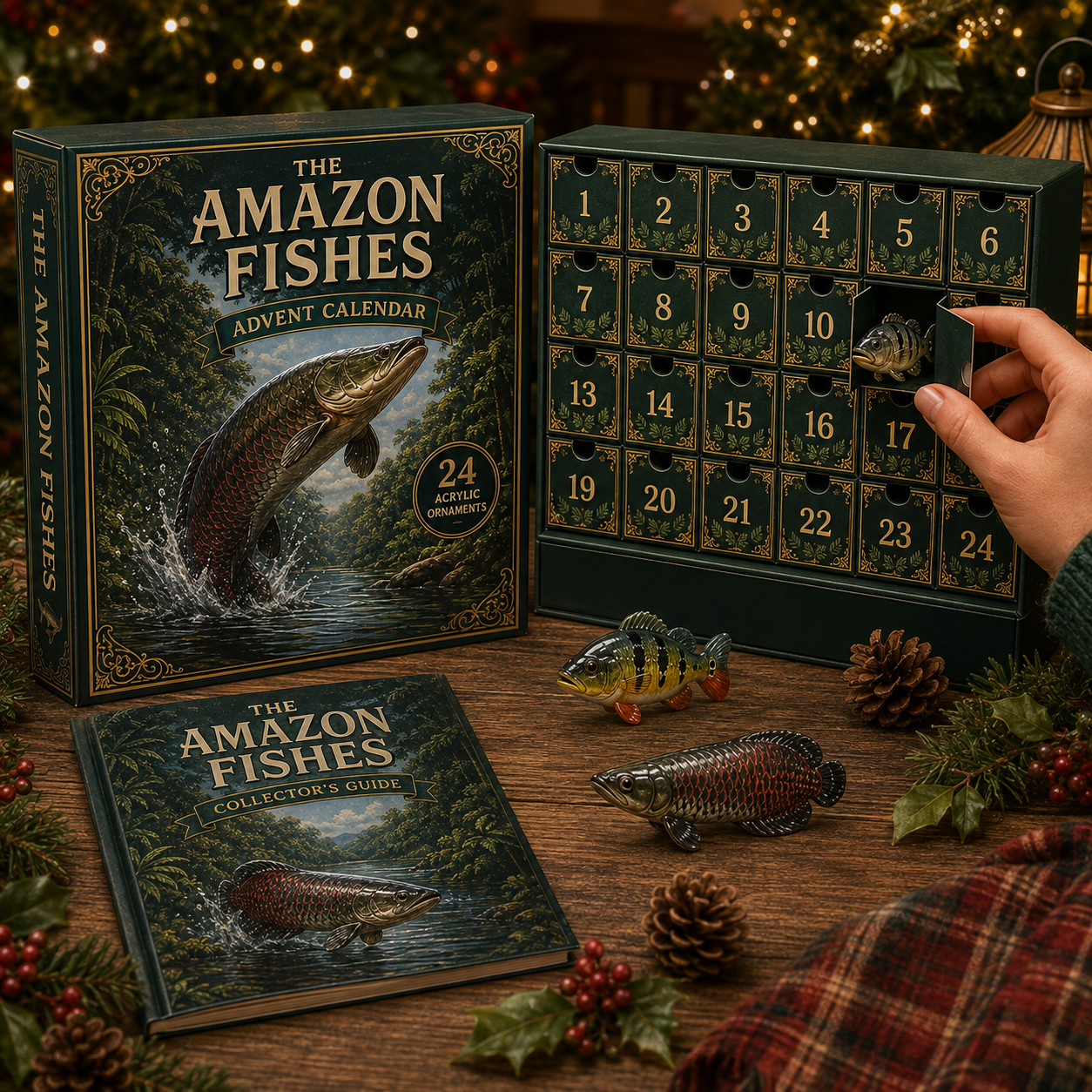 ⭐CHRISTMAS KICKOFF 40% OFF - Amazon Fished Advent Calendar 2026 - 24-Day Festive Countdown - Gift For Fish Lovers
