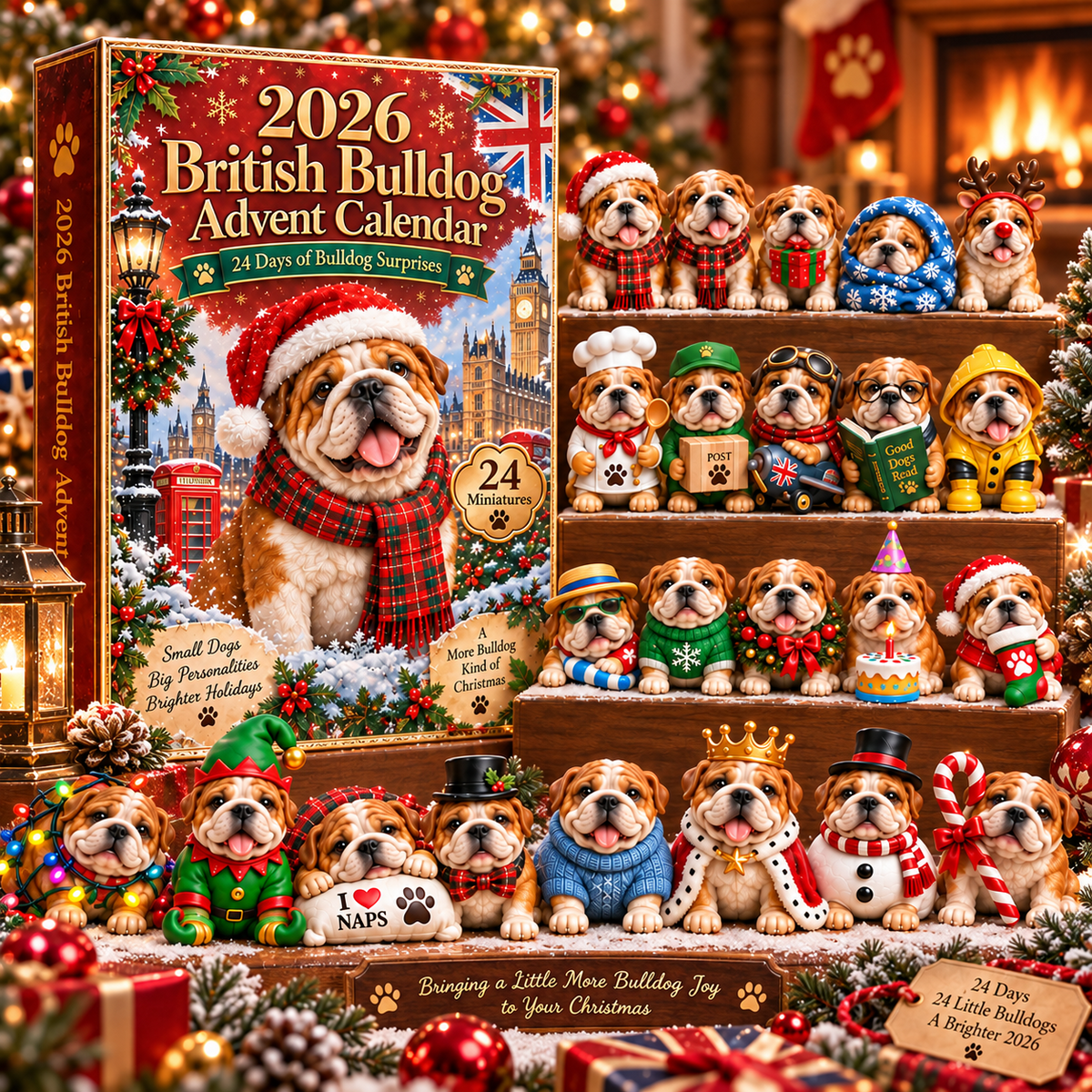 🐶🎄 Bulldog Trouble Advent Calendar 2026 – 24 Daily Surprises