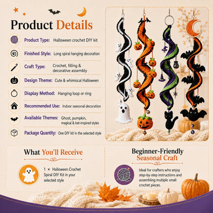 🔥Last Day 50% OFF - 🎃 Enchanted Halloween Crochet Spiral DIY Kit - Buy 2 Get Free Shipping