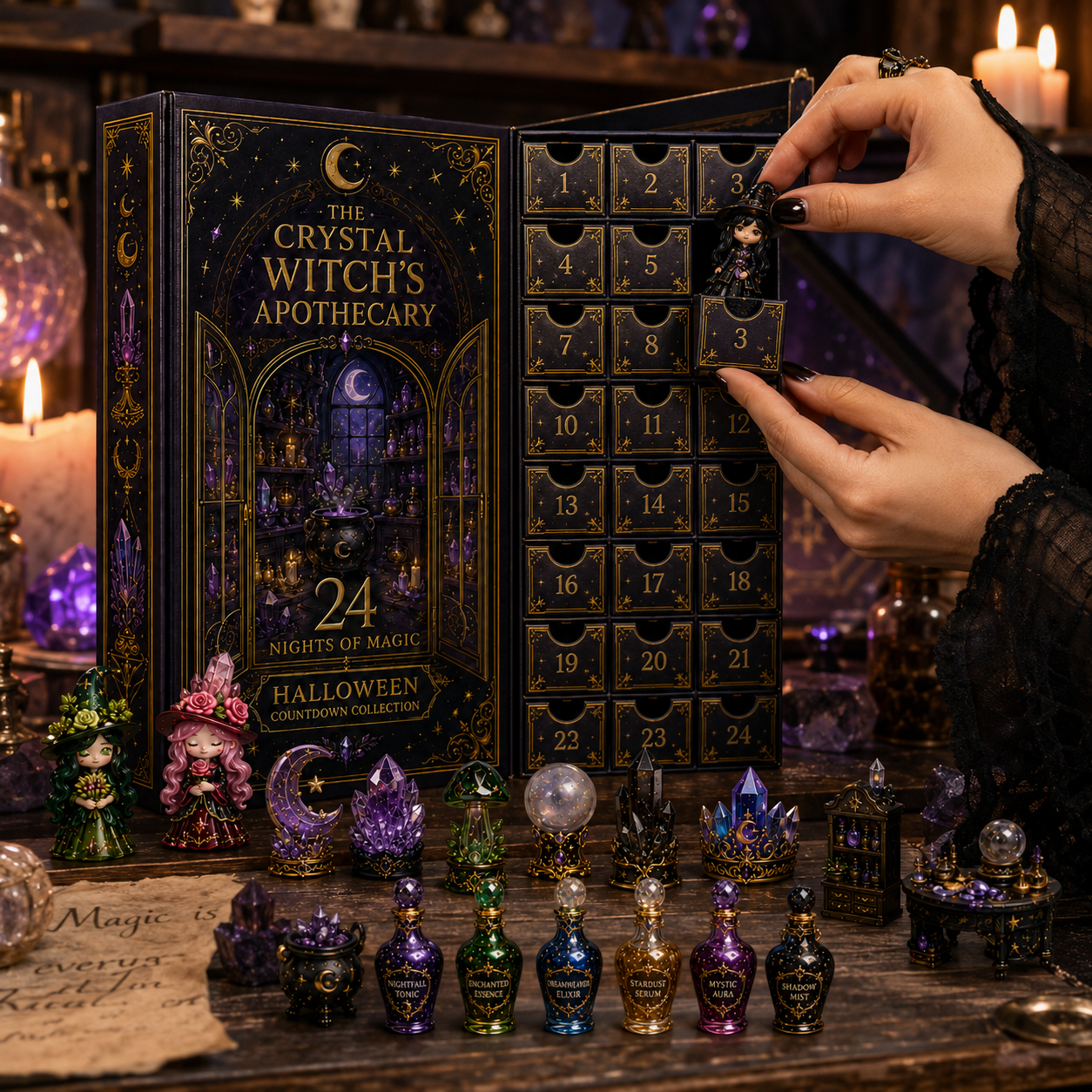 The Crystal Witch’s Apothecary Advent Calendar 2026 – 24 Nights of Magical Miniatures