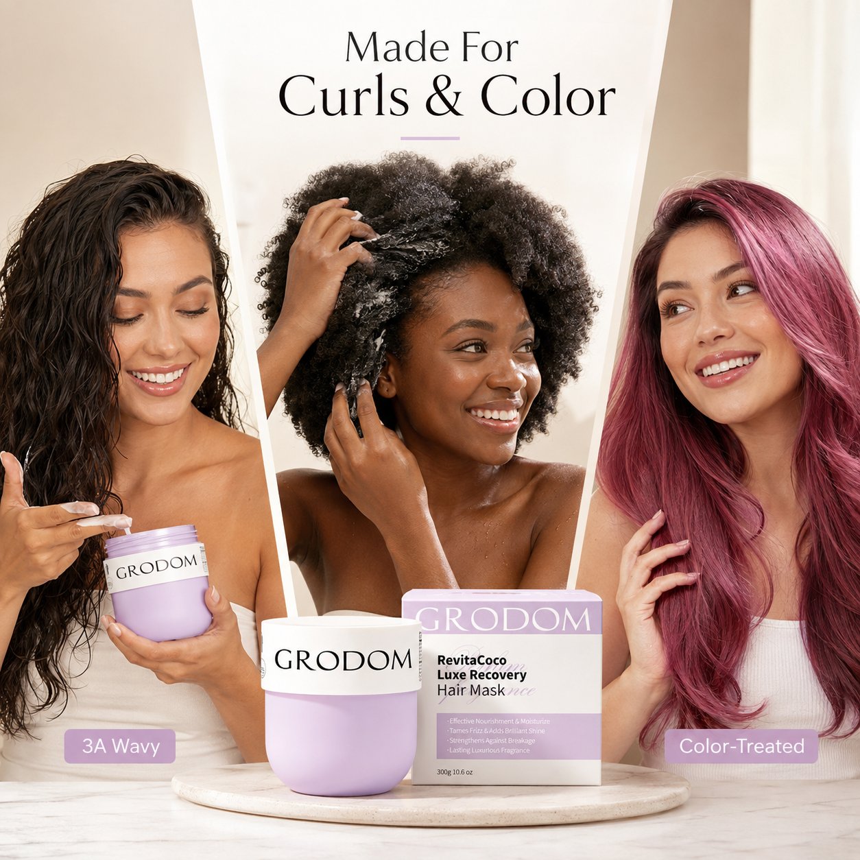 Keratin Amino‑Acid Hair Treatment Mask Frizz‑Repairing Fragranced Hair Mask For At‑Home Salon Hair Care