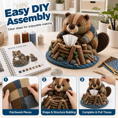 💥[LIMITED TIME 50% OFF]🔥 DIY Dieren Tissuehouder Set | Koala/Otter/Wombat etc. 5 Stijlen | Inclusief Stoffen & Accessoires | Handgenaaid | Woondecoratie