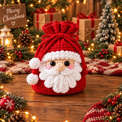 Christmas Crochet Character Gift Pouch – 12 Festive Designs