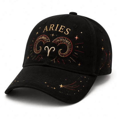 ♈♉12 Zodiac Signs Embroidered Cap Collection – Celestial Hats Made for Every Personality 🧢100% Cotton - Buy 2 Free Shipping🔥