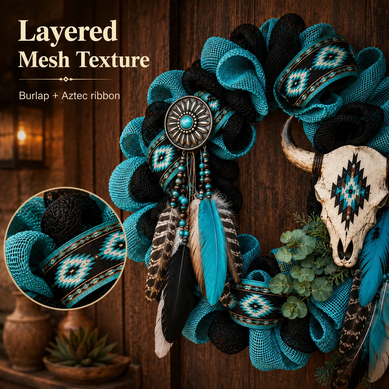 🏜️Boho Southwestern Front Door Wreath