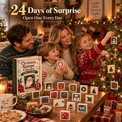 Christmas Stamps Advent Calendar – 24 Acrylic Postal Ornaments