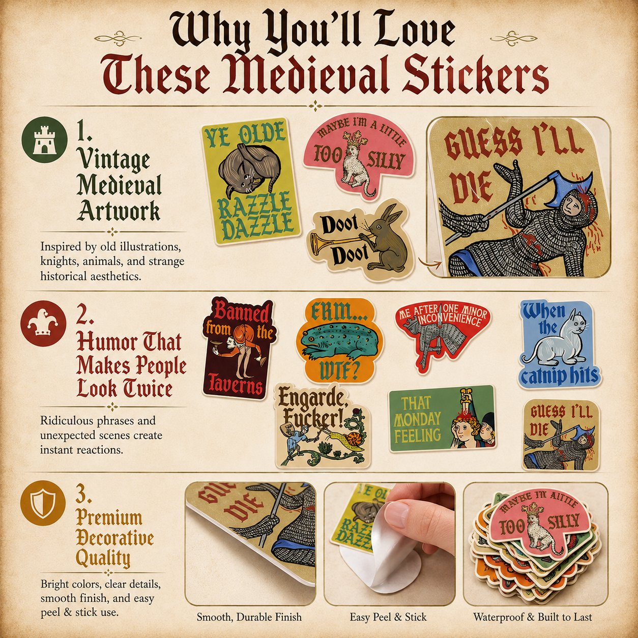 🏰 Medieval Meme Stickers Collection - Add A Little Medieval Chaos To Your Everyday Life 😂
