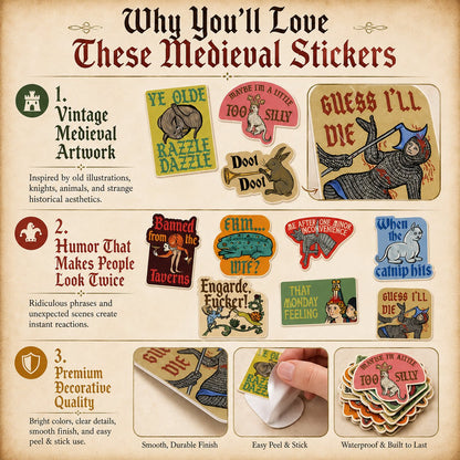 🏰 Medieval Meme Stickers Collection - Add A Little Medieval Chaos To Your Everyday Life 😂