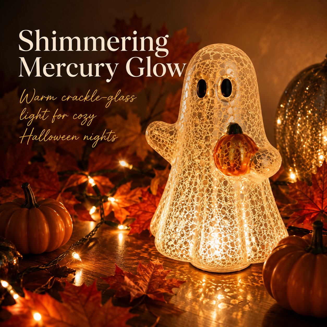 Lighted Ghost Pumpkin Decoration 👻🎃