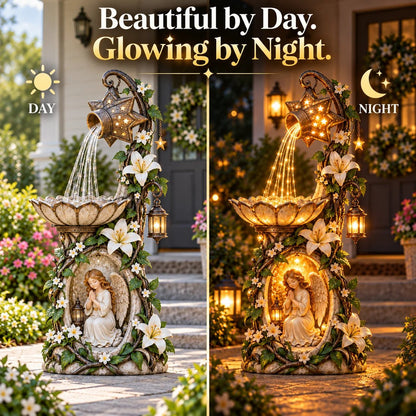 👼 Angel Starlight Garden Fountain | Lighted Faith-Inspired Outdoor Decor