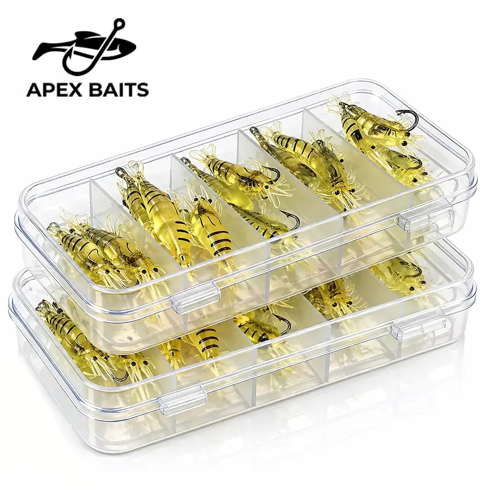 🦐 1.5‑Inch Realistic Shrimp Soft Fishing Lures (30 pcs/60pcs/90pcs)