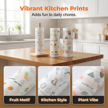 🔥 50PCS Reusable Cleaning Rag Roll – Wash, Reuse & Clean More for Less 🌿
