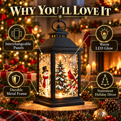 Interchangeable Crystal Lantern™ – Light-Up Holiday Décor
