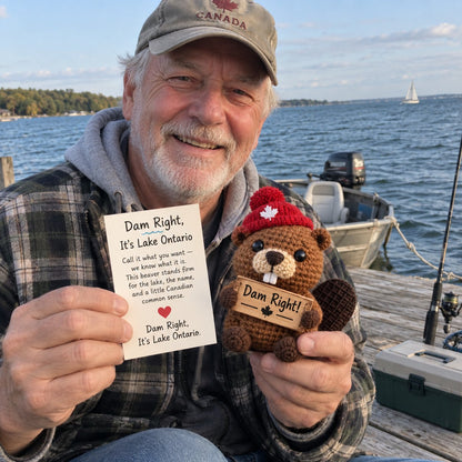 🦫 Lake Ontario Emotional Support Beaver Crochet Keepsake | 5 Canadian-Inspired Personalities with Matching Message Cards for Cottage Families, Lake Lovers & Meaningful Gifts 🍁