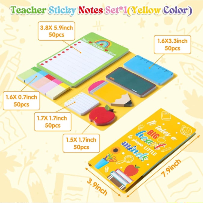 "Work of Heart" Teacher Appreciation Sticky Note Portfolio