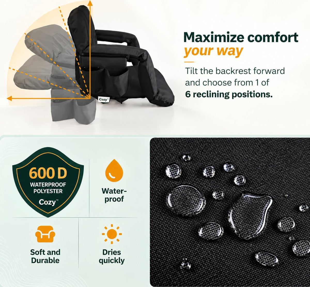 Portable Heated Stadium Seat