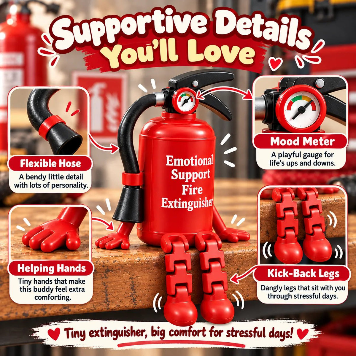 😄 Emotional Support Desk Buddies™ – Funny Mini Desk Decor