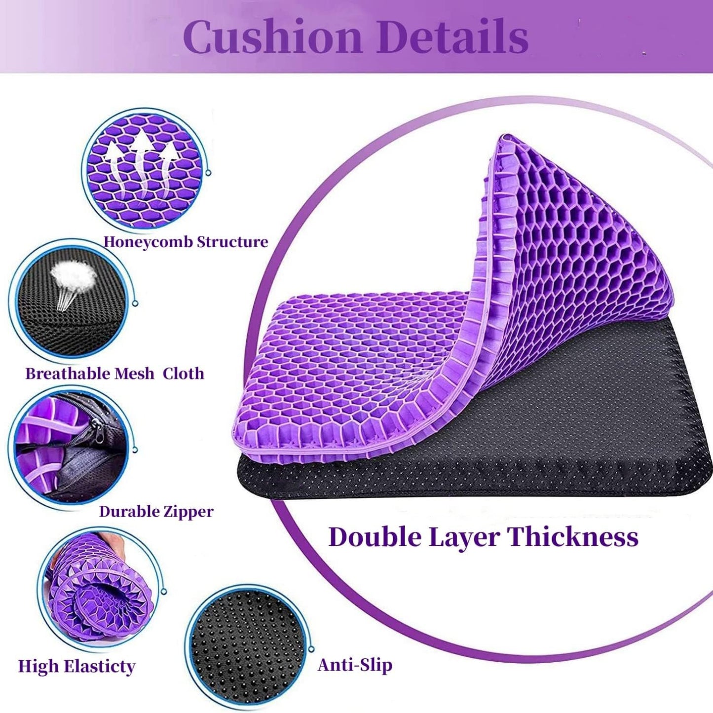 ✨LAST DAY 49% OFF❤Ergonomic Silicone Seat Cushion – Relief You Can Feel