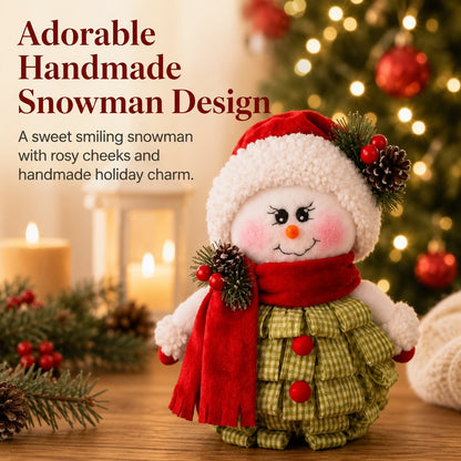 🔥 LAST DAY 49% OFF – ☃️ DIY Christmas Snowman Craft Kit | Layered Fabric Keepsake for Tabletop Display, Tree Hanging & Festive Bag Decor 🎄✨