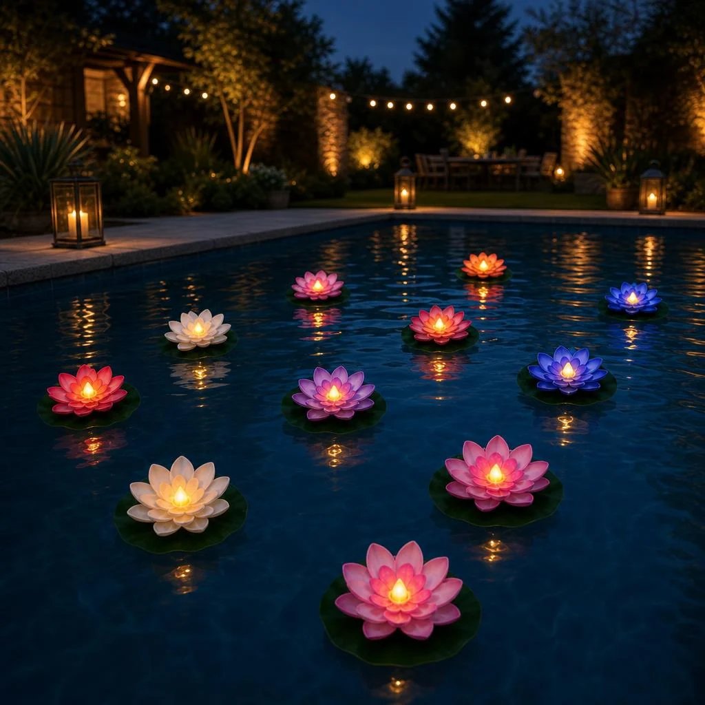 LotusGlow™ Floating Lotus Lights