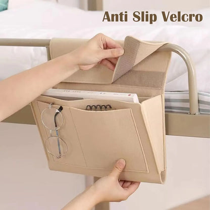 Bedside Caddy, 5 Pockets Felt Bedside Storage Organizer