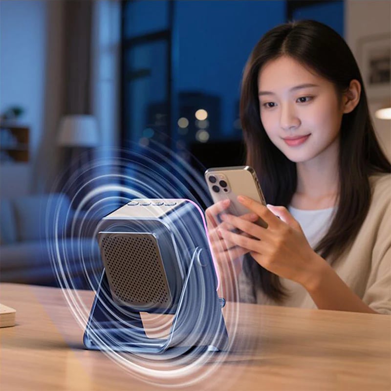 🎶📱 5-in-1 Wireless Induction Speaker & Adjustable Phone Stand