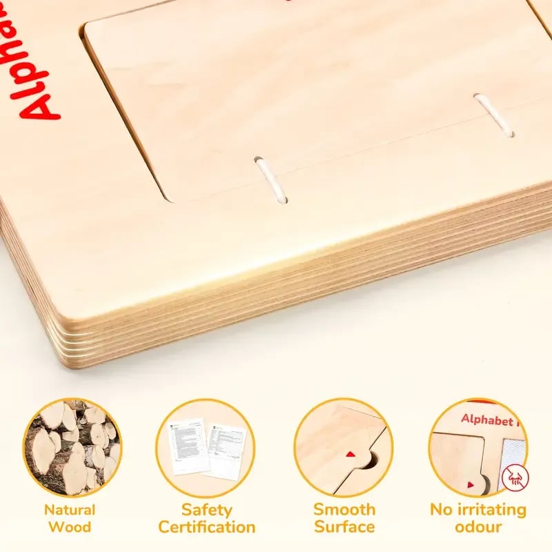 🔥HOT SALE🔥✍️Wooden Alphabet & Number Tracing Board | Visual Learning Tools & Complete Set