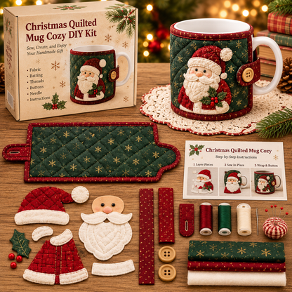 🔥Last Day BUY 3 GET 1 FREE🎄 Christmas Mug Cozy Sewing Kit