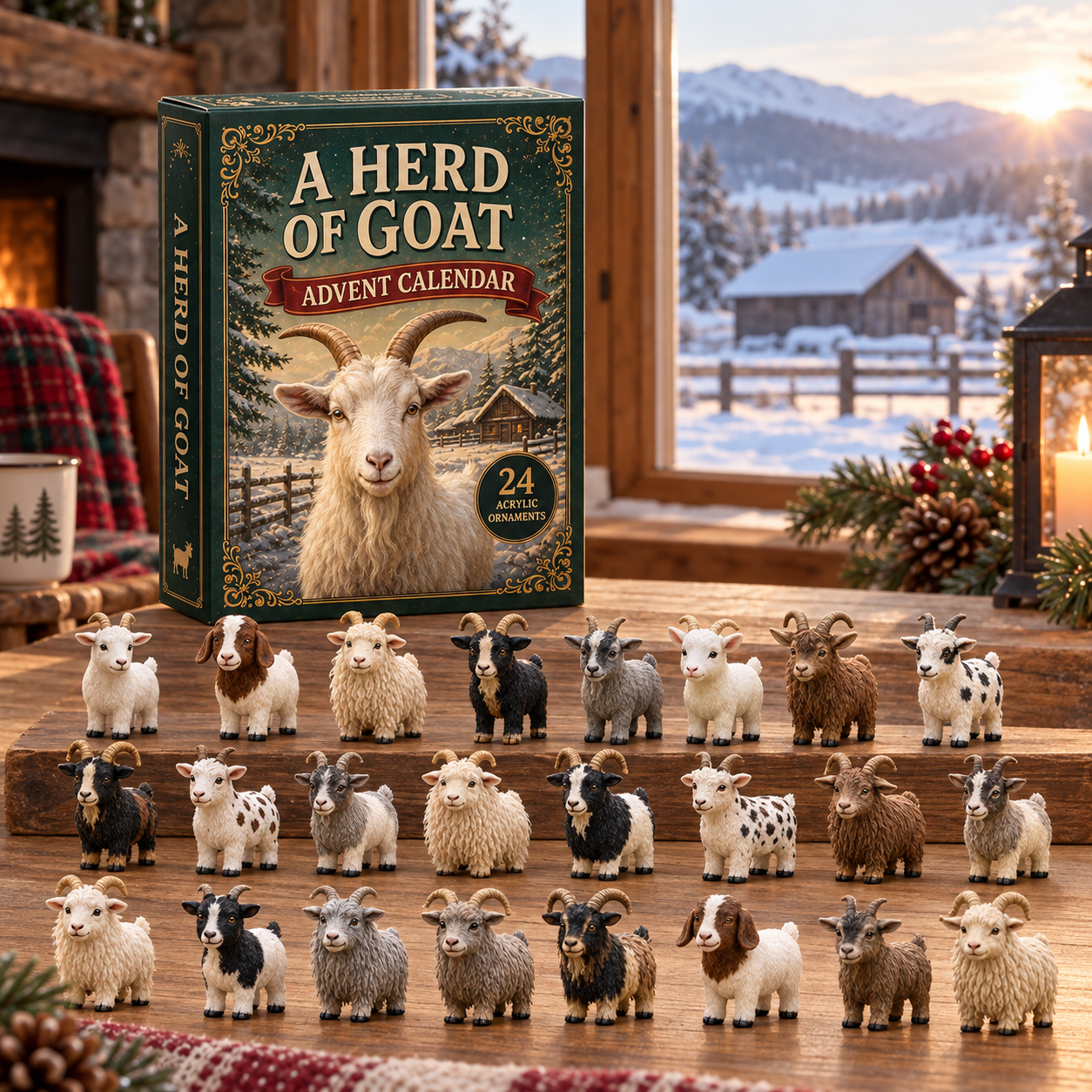 🐏 24 Days of Goats Advent Calendar – 24 Collectible Acrylic Goat Charms