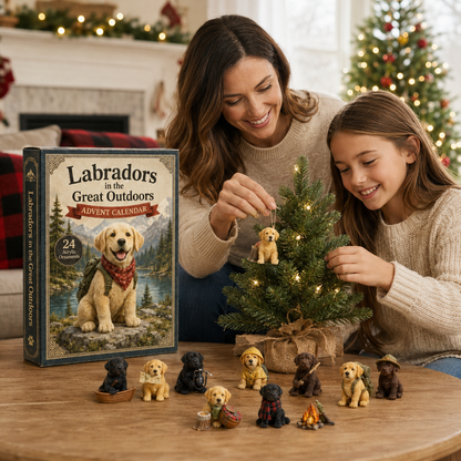 2026 Mountain Forest Backpack Labrador Blind Box - 24-Day Festive Countdown, Acrylic Charms Blind Box - Gift For Dog Lovers（副本）