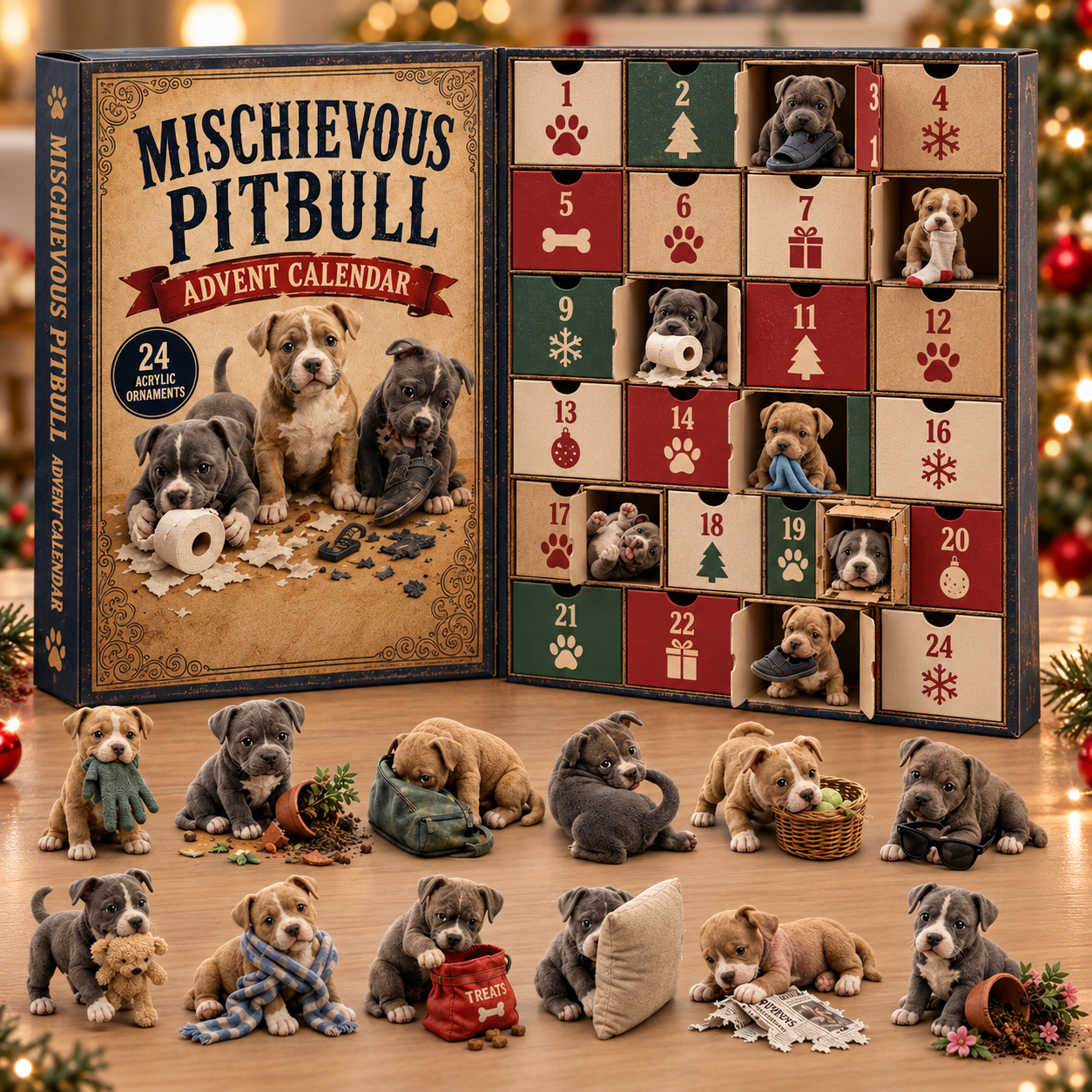 2026 Mischievous Pitbull Advent Calendar
