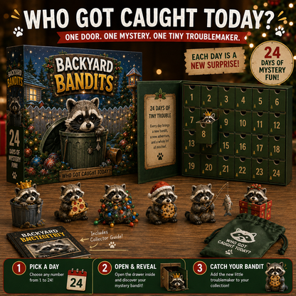 🦝 Backyard Bandits Advent Calendar – 24 Days of Tiny Trouble