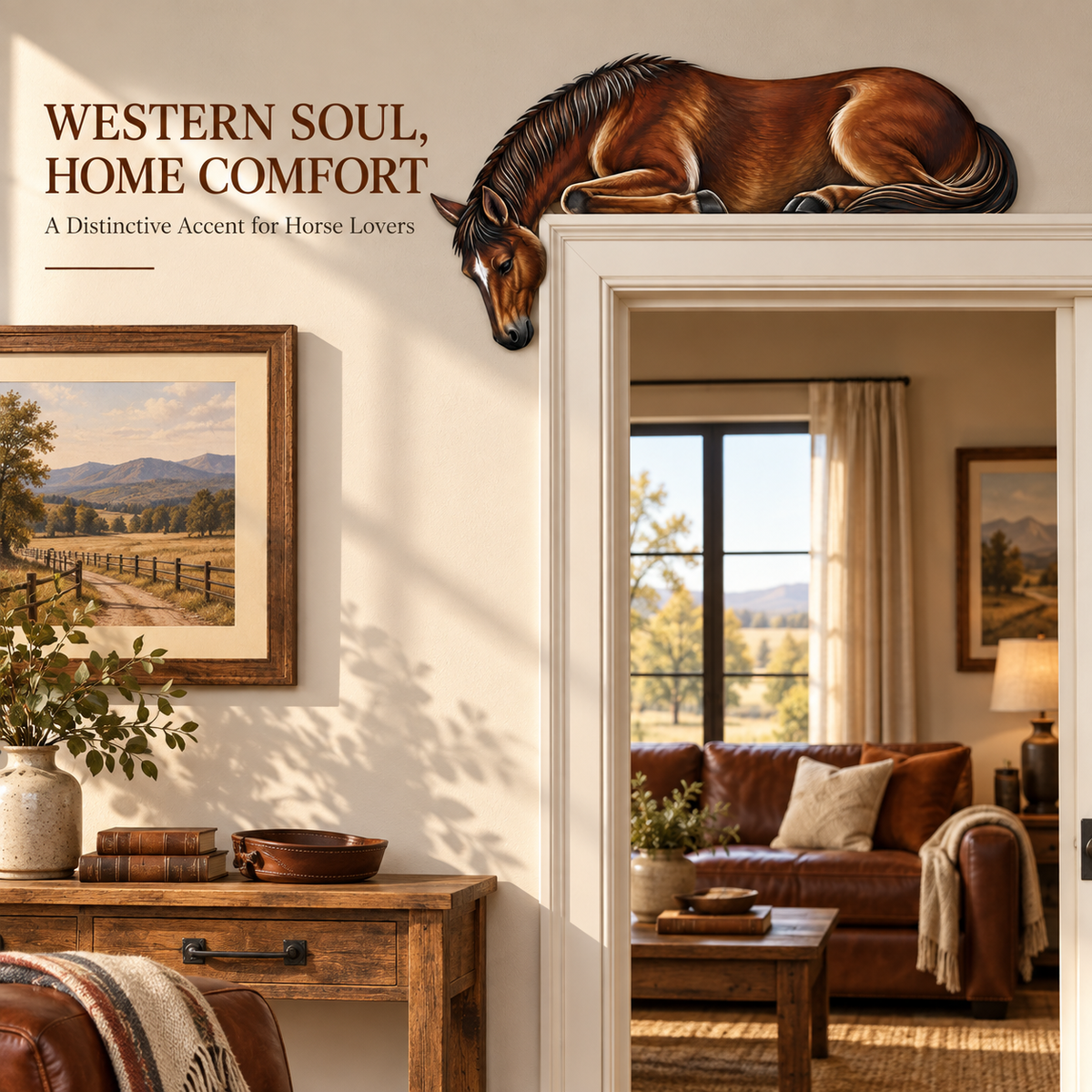 Wooden Horse Door Topper – Left or Right