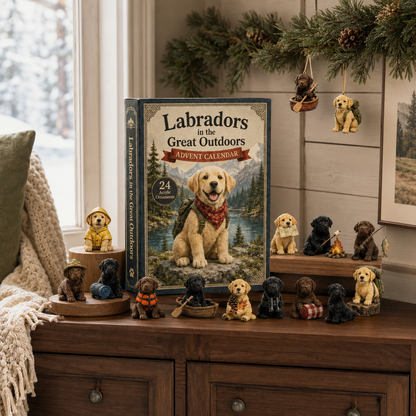 2026 Mountain Forest Backpack Labrador Blind Box - 24-Day Festive Countdown, Acrylic Charms Blind Box - Gift For Dog Lovers（副本）