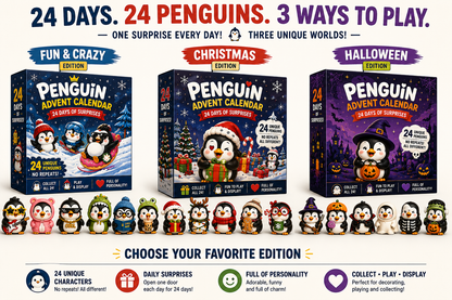 🐧 24 Days of Penguin Surprises Advent Calendar – 3 Fun Editions