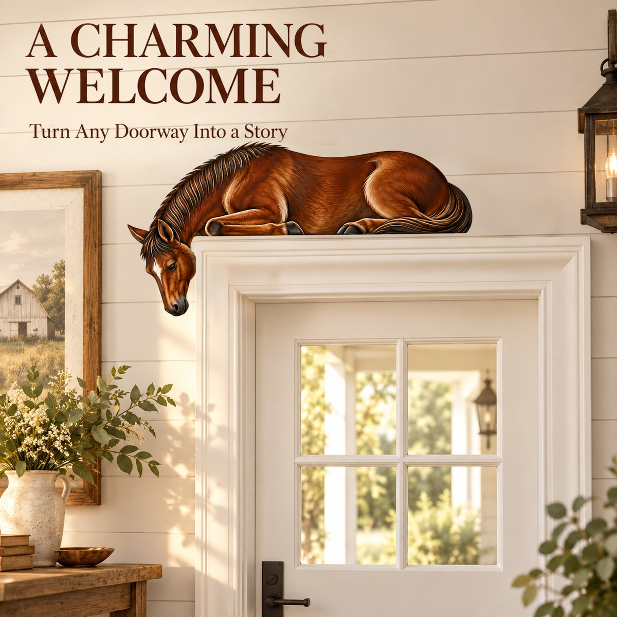 Wooden Horse Door Topper – Left or Right — product view 3