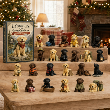 2026 Mountain Forest Backpack Labrador Blind Box - 24-Day Festive Countdown, Acrylic Charms Blind Box - Gift For Dog Lovers（副本）
