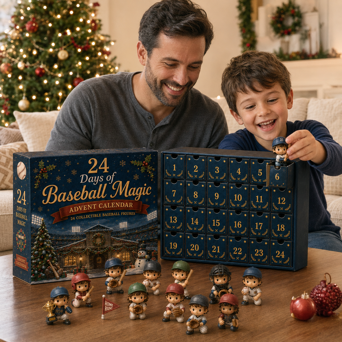 CHRISTMAS KICKOFF 49% OFF - 2026 Baseball Magic Blind Box - 24‑Day Festive Countdown, Baseball Figures Blind Box - Gift For Baseball Fans