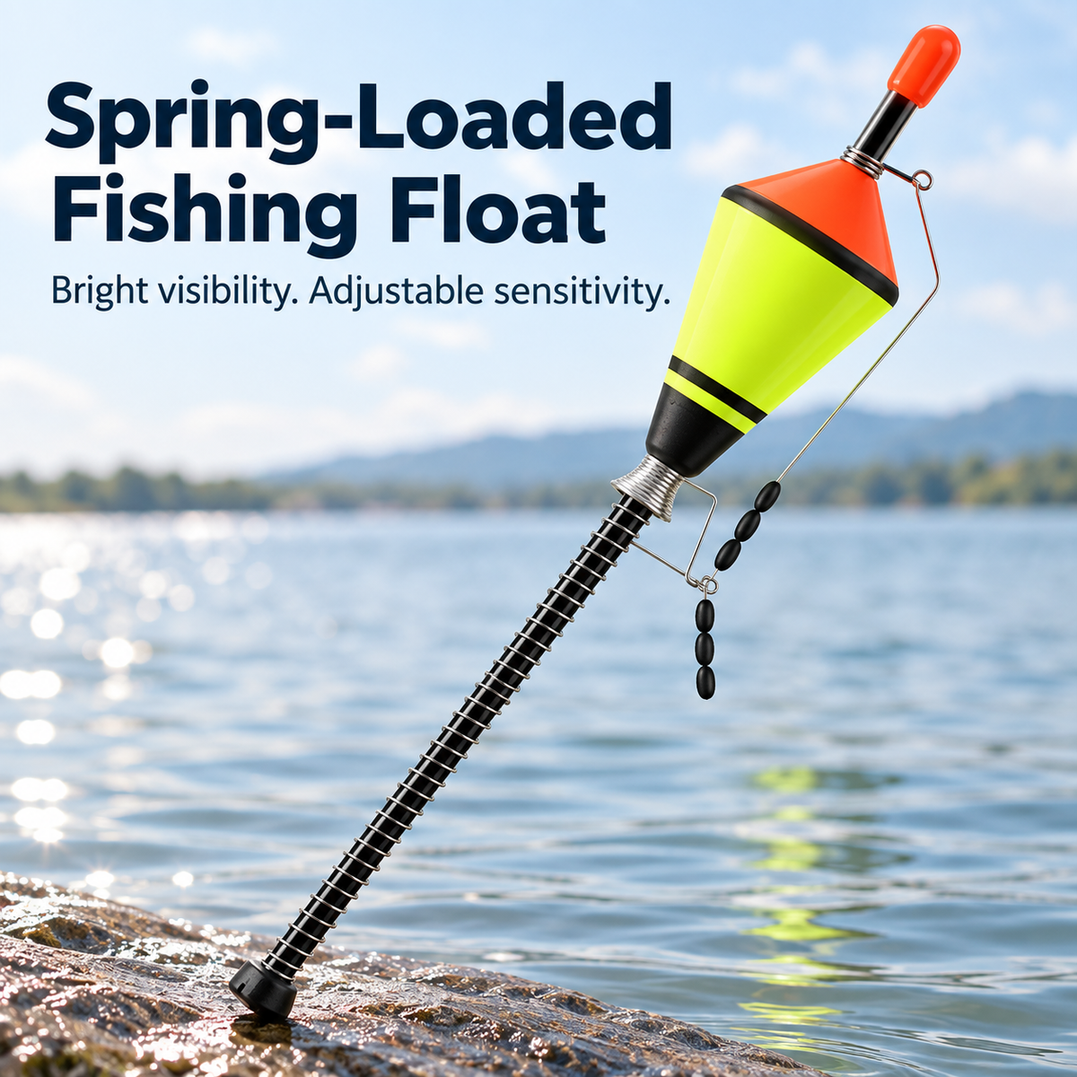 Spring-Loaded Fishing Float with Adjustable Sensitivity