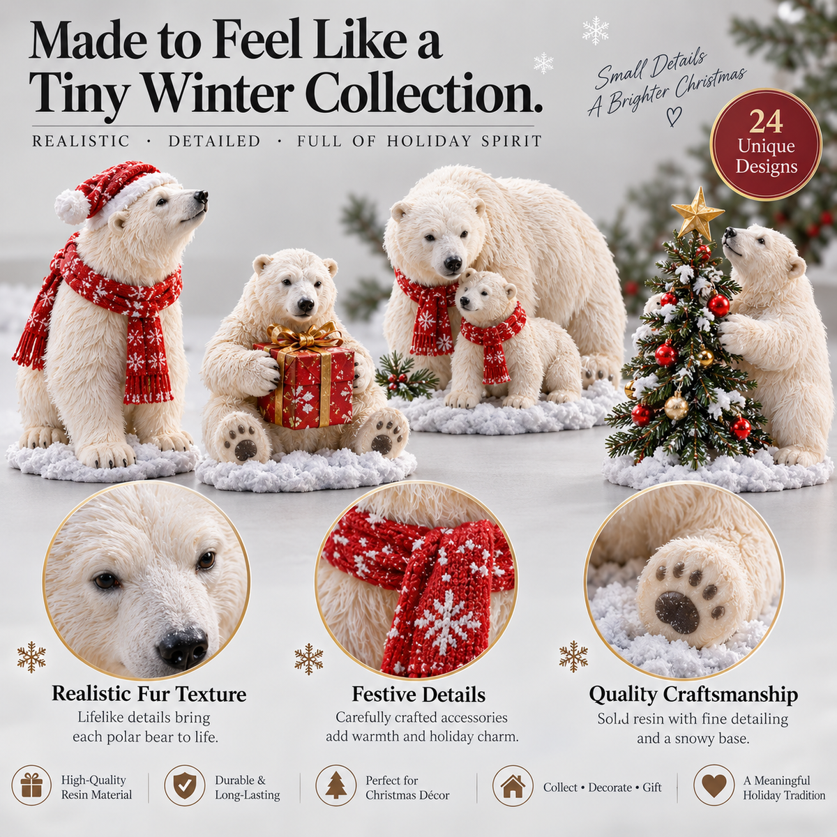 24 Days of Polar Bear Christmas – A Little Winter Moment Each Day ❄️🐻‍❄️